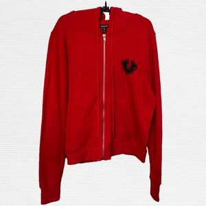True Religion Red Hoodie size L unisex